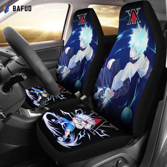 Hunter X Hunter Killua Zoldyck Car Seat Covers For Fan Gifts HxH Anime Car Accessories - Bafud
