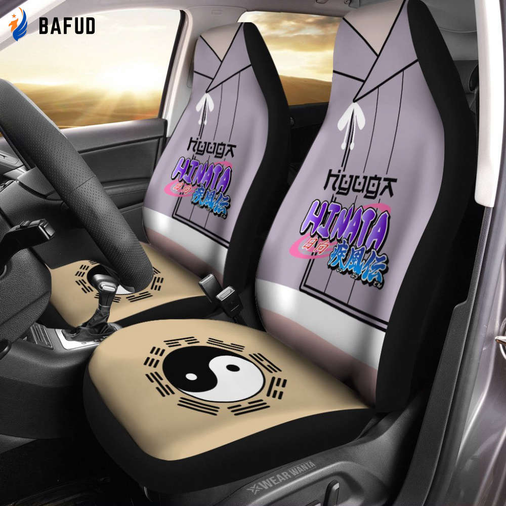 Hyuga Hinata Car Seat Covers For Fan Gifts Custom Uniform Boruto Anime Car Accessories - Bafud