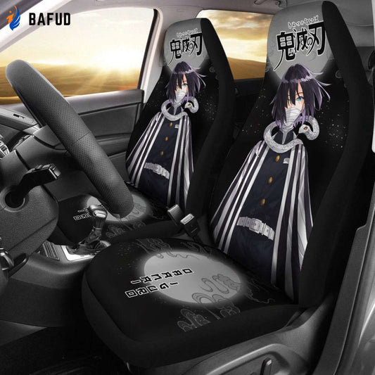 Iguro Demon Slayer Under The Moon Car Seat Covers For Fan Gifts Custom Anime Car Accessories - Bafud