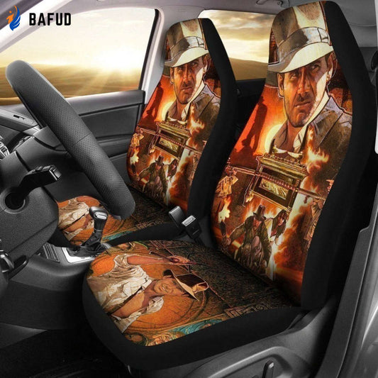 Indiana Jones Raiders Of The Lost ARK Car Seat Covers For Fan Gifts - Bafud