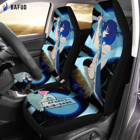 Inosuke Car Seat Covers For Fan Gifts Beast Breathing Demon Slayer Anime Car Accessories - Bafud