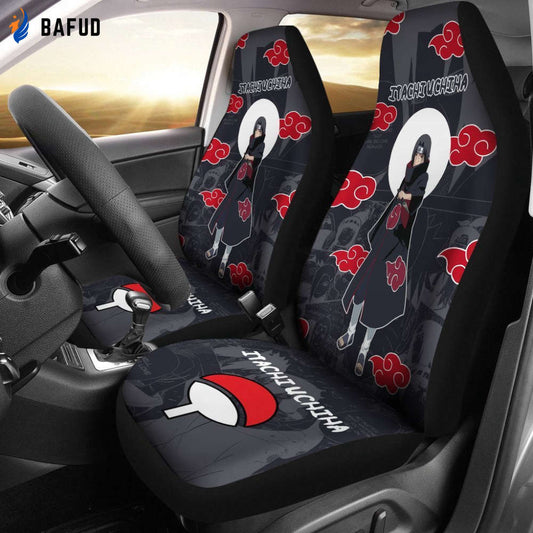 itachi Uchiha NRT Akatsuki Members Car Seat Covers For Fan Gifts For Cool Fan Anime - Bafud