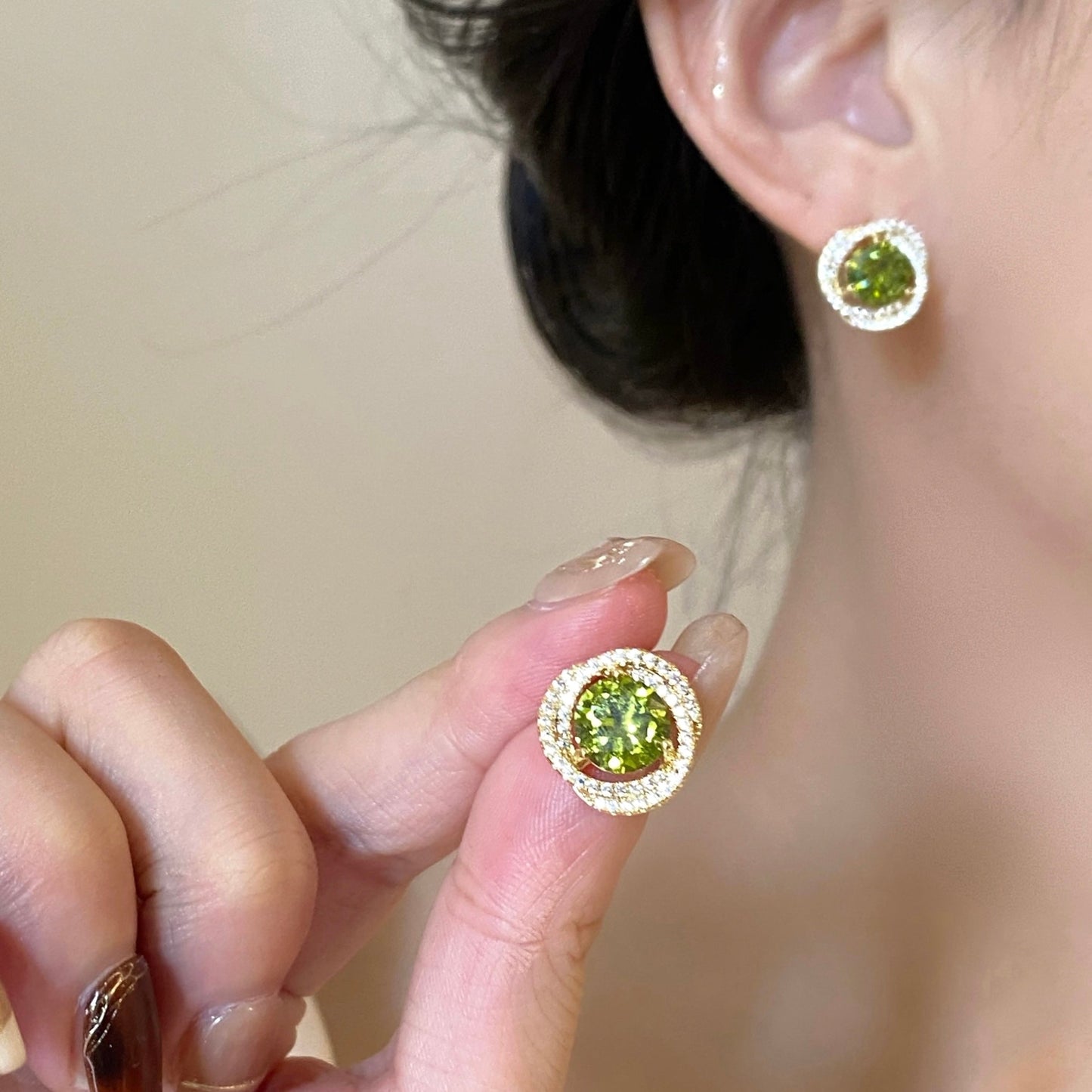 Ivana Peridot Stud Earrings