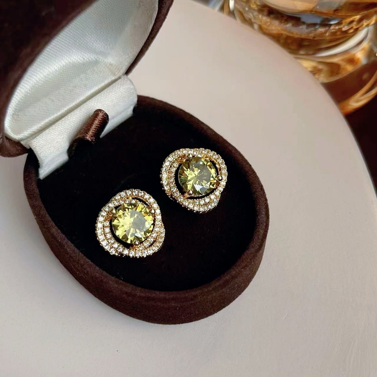 Ivana Peridot Stud Earrings