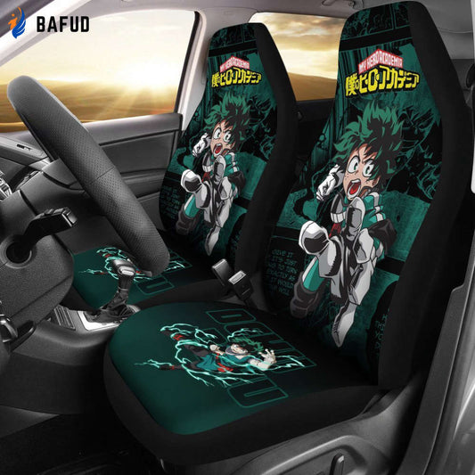 Izuku Midoriya Car Seat Covers For Fan Gifts My Hero Academia Anime Mixed Manga - Bafud