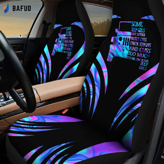 Jeep girl allover print car seat covers HAC160604S8 - Bafud