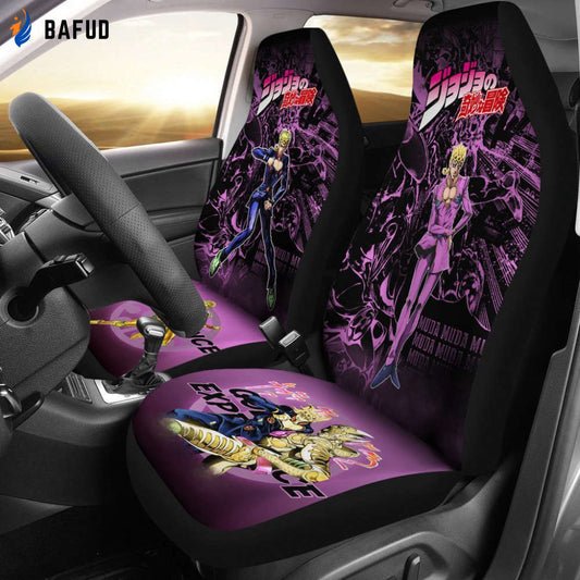 JoJo's Bizarre Adventure Giorno Giovanna Car Seat Covers For Fan Gifts - Bafud