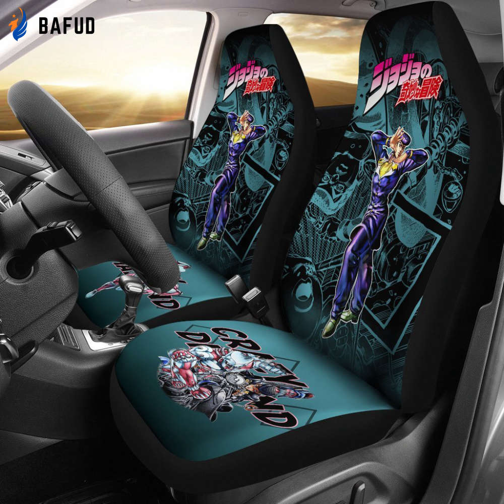 JoJo's Bizarre Adventure Josuke Higashikata Car Seat Covers For Fan Gifts - Bafud