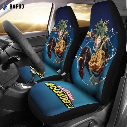 Jump Force Izuku Deku Midoriya My Hero Academia Car Seat Covers For Fan Gifts MN04 - Bafud