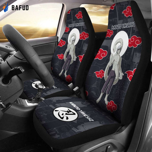 Kabuto Yakushi NRT Akatsuki Members Car Seat Covers For Fan Gifts For Memes Fan Anime - Bafud