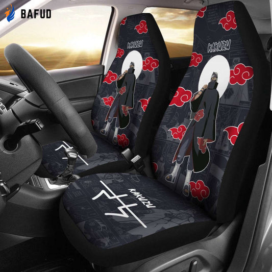 Kakuzu NRT Akatsuki Members Car Seat Covers For Fan Gifts For Hard Fan Anime - Bafud