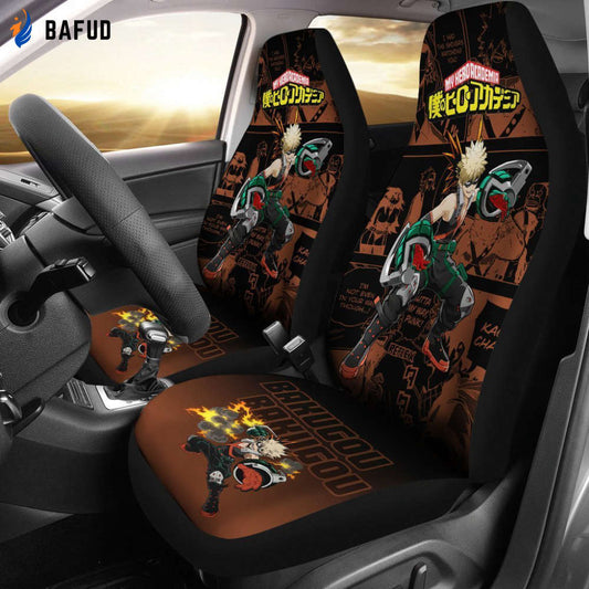 Katsuki Bakugo Car Seat Covers For Fan Gifts My Hero Academia Anime Mixed Manga - Bafud