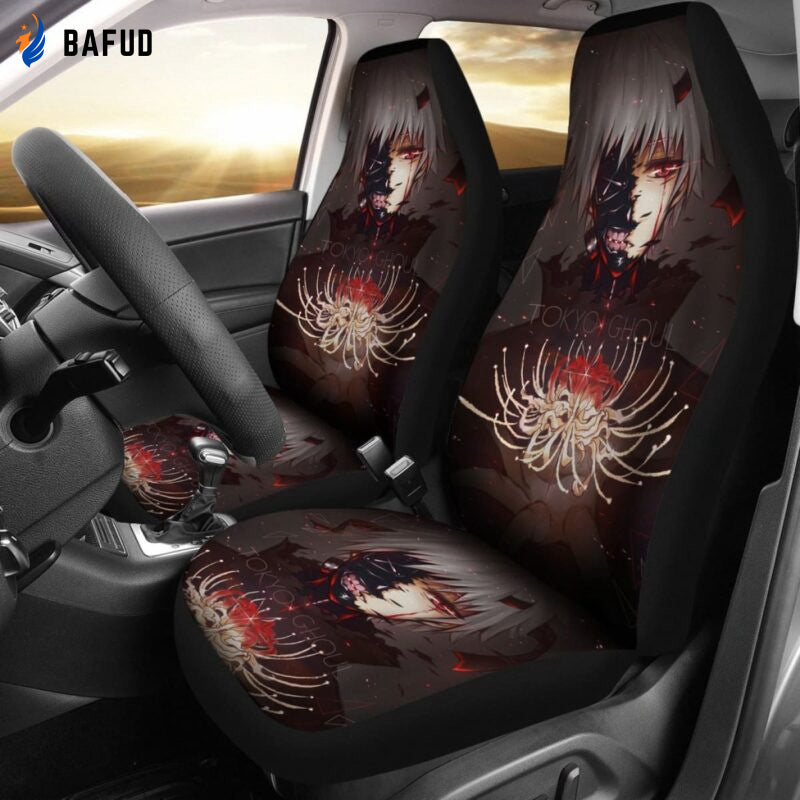 Ken Kaneki Art Tokyo Ghoul Car Seat Covers For Fan Gifts - Bafud