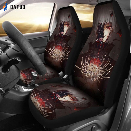 Ken Kaneki Art Tokyo Ghoul Car Seat Covers For Fan Gifts - Bafud