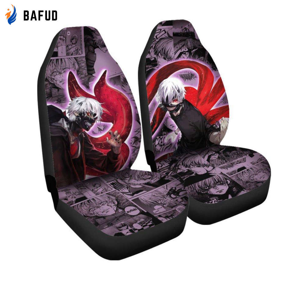 Ken Kaneki Car Seat Covers For Fan Gifts Custom Tokyo Ghoul Anime Series - Bafud