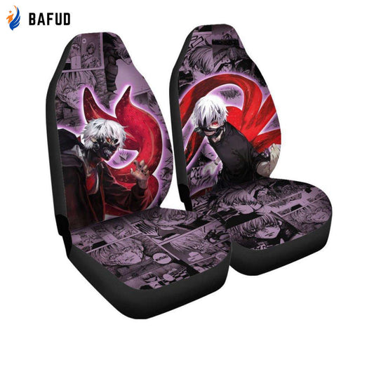 Ken Kaneki Car Seat Covers For Fan Gifts Custom Tokyo Ghoul Anime Series - Bafud