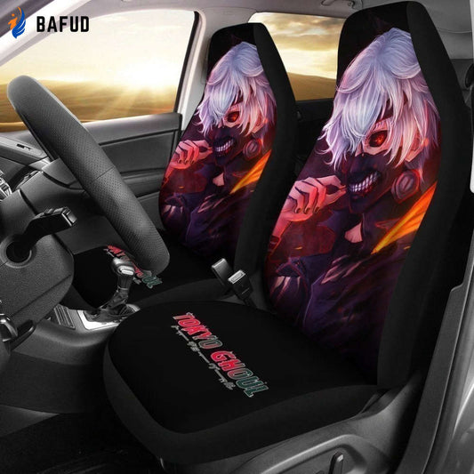 Ken Kaneki Tokyo Ghoul Anime Car Seat Covers For Fan Gifts Custom NH10 - Bafud