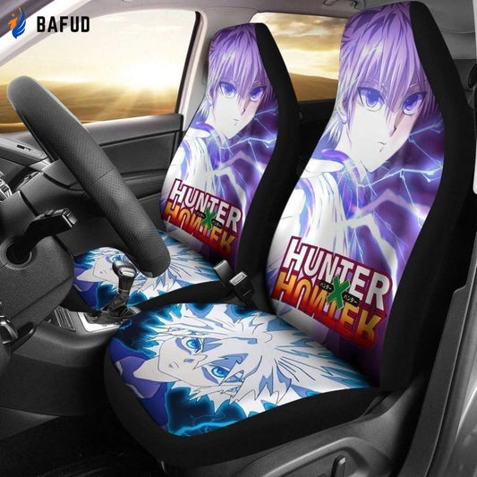 Killua Car Seat Covers For Fan Gifts Custom Hunter X Hunter Anime Car Accessories - Bafud