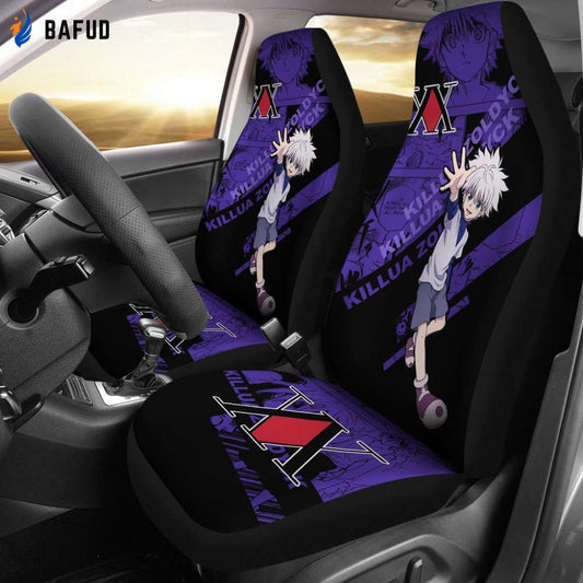 Killua Zoldyck Characters Hunter X Hunter Car Seat Covers For Fan Gifts Anime Gift - Bafud