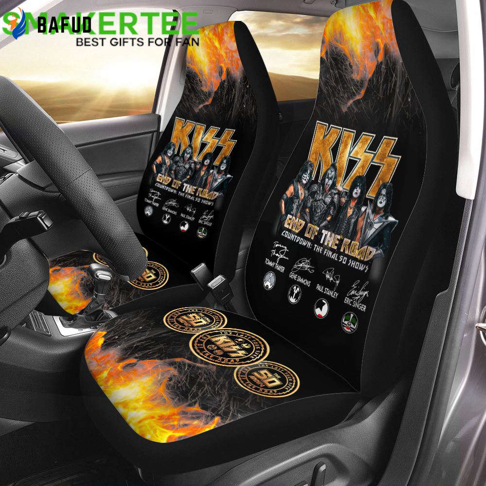 Kiss Band End Of The Road The Final 50 Shows Car Seat Covers For Fan Gifts - Bafud