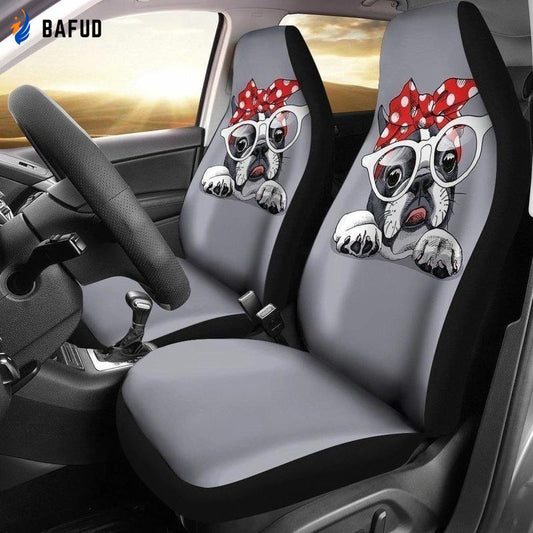 Lady French Bulldog Car Seat Covers For Fan Gifts - Bafud