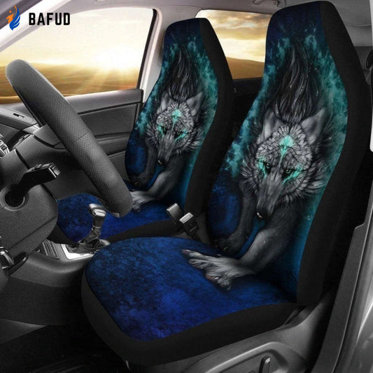 Legendary Wolf Car Seat Covers For Fan Gifts Custom Car Decoration Accessories - Bafud