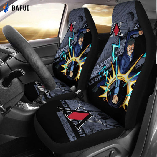 Leorio Paradinight Car Seat Covers For Fan Gifts Custom Hunter X Hunter Anime Car Accessories - Bafud