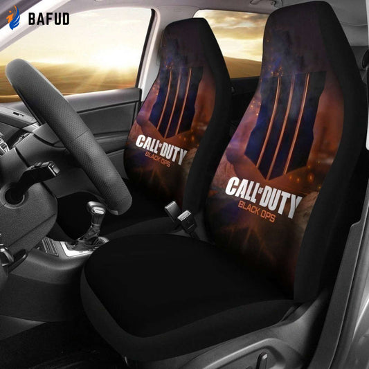Logo Black Ops Call Of Duty Car Seat Covers For Fan Gifts - Bafud