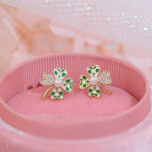 Lucky Clover Stud Earrings