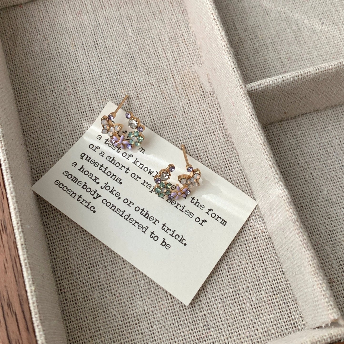 Lucy Flower Butterfly Stud Earrings