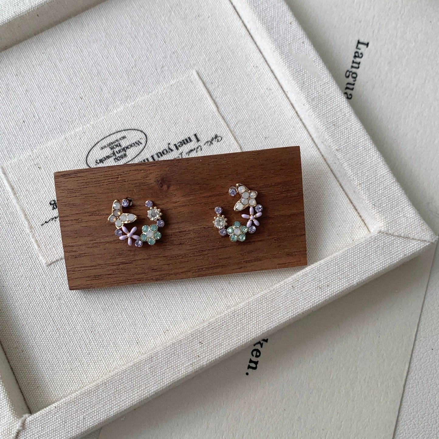 Lucy Flower Butterfly Stud Earrings