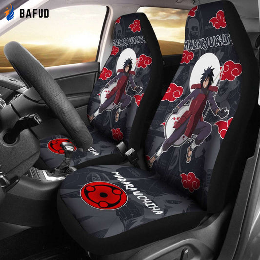 Madara Uchiha NRT Akatsuki Members Car Seat Covers For Fan Gifts Custom Anime Car Accessories - Bafud
