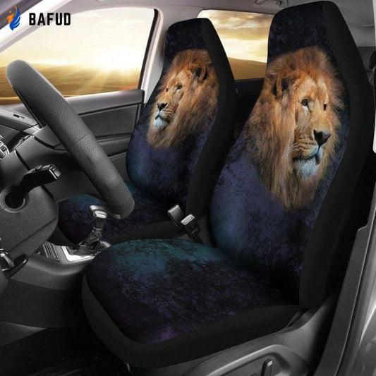 Male Lion Car Seat Covers For Fan Gifts Custom Car Decoration Accessories - Bafud