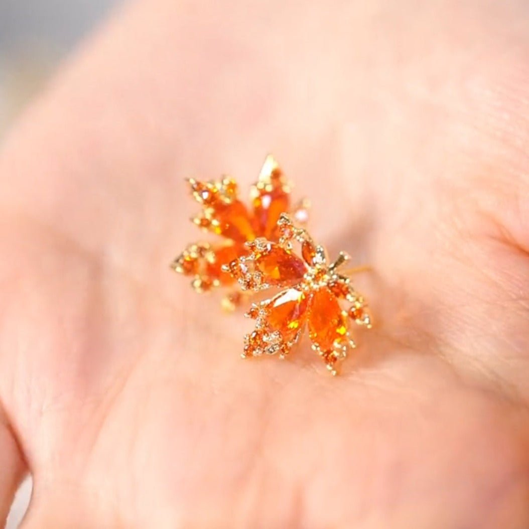 Maple Leaf Stud Earrings