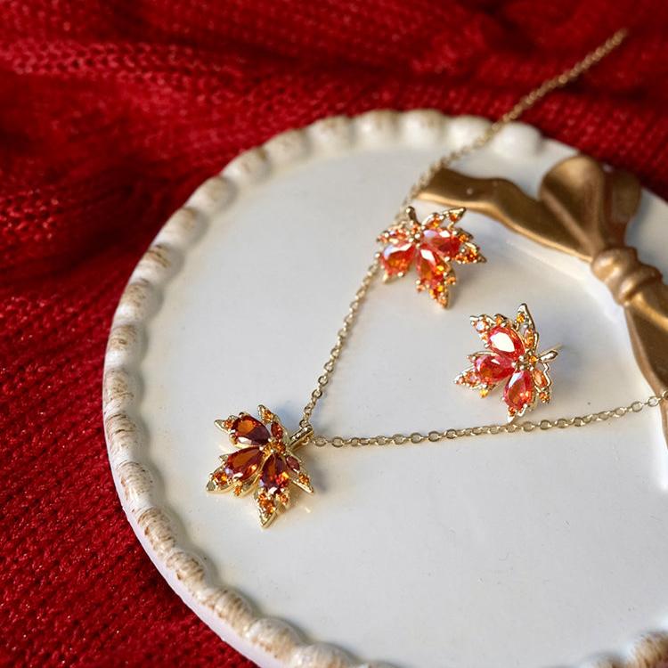 Maple Leaf Stud Earrings