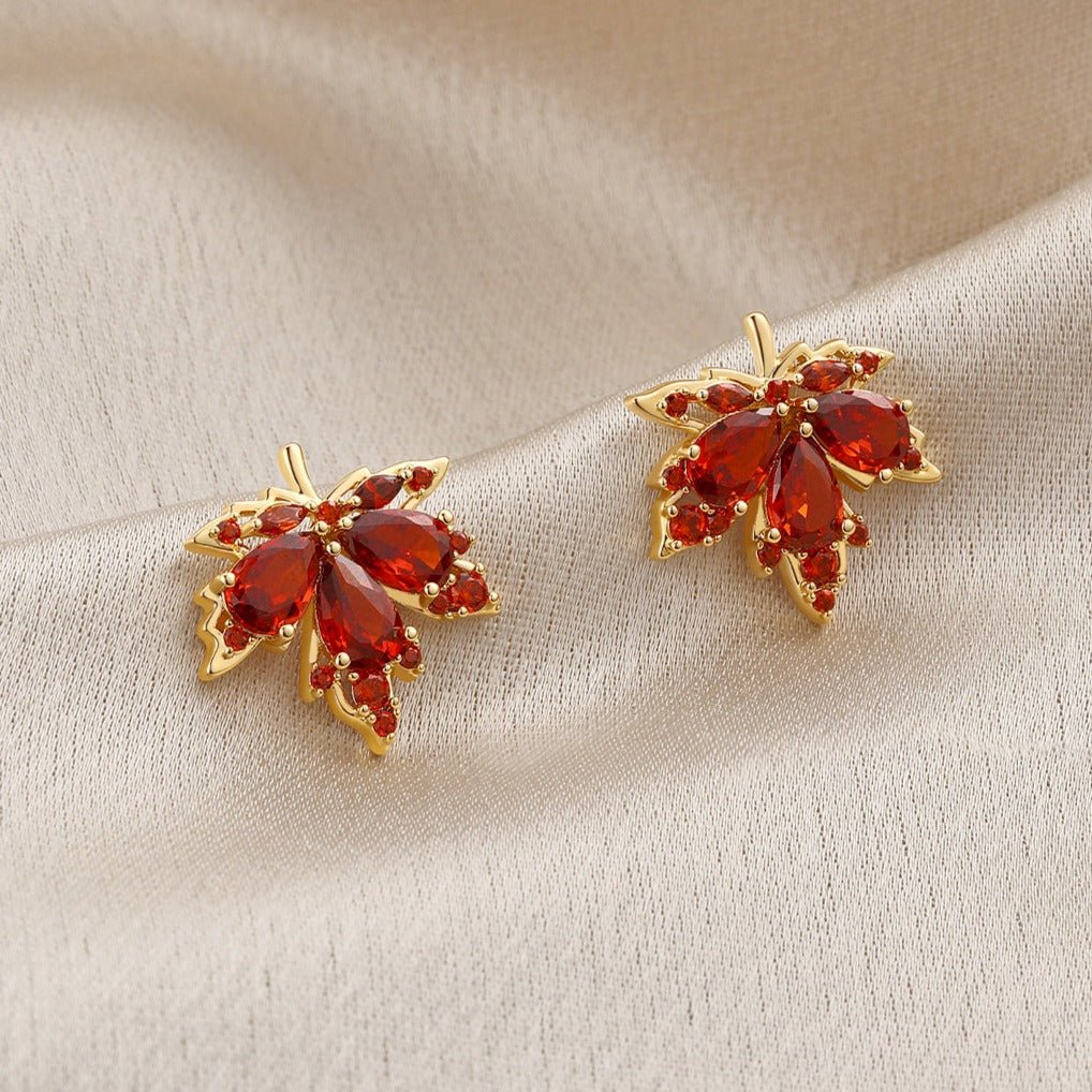 Maple Leaf Stud Earrings