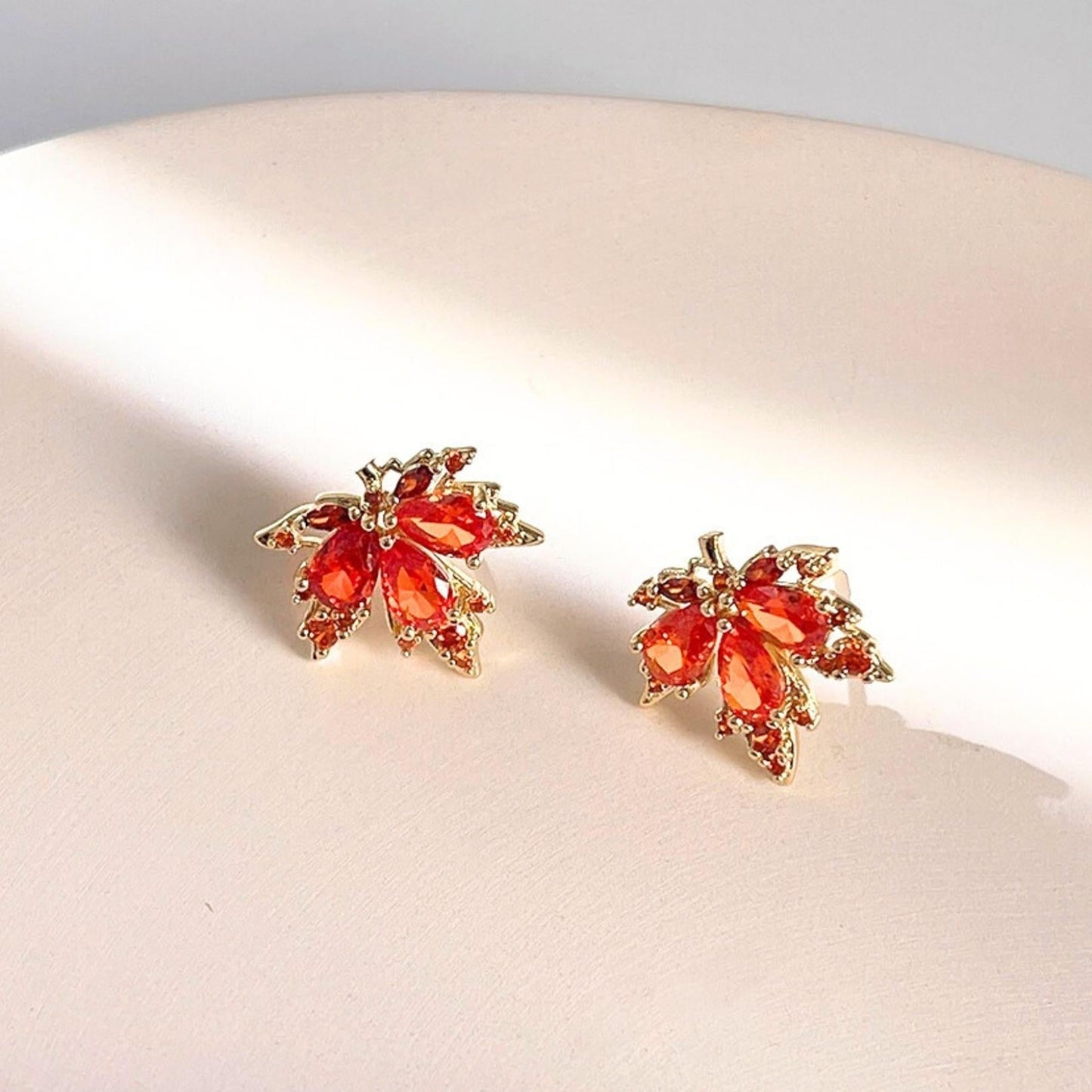 Maple Leaf Stud Earrings