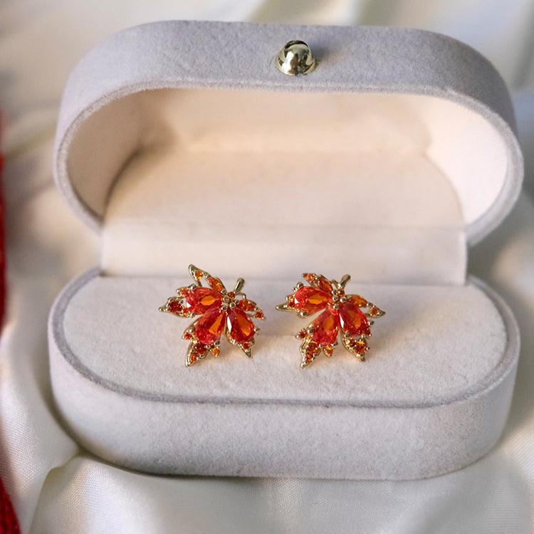 Maple Leaf Stud Earrings