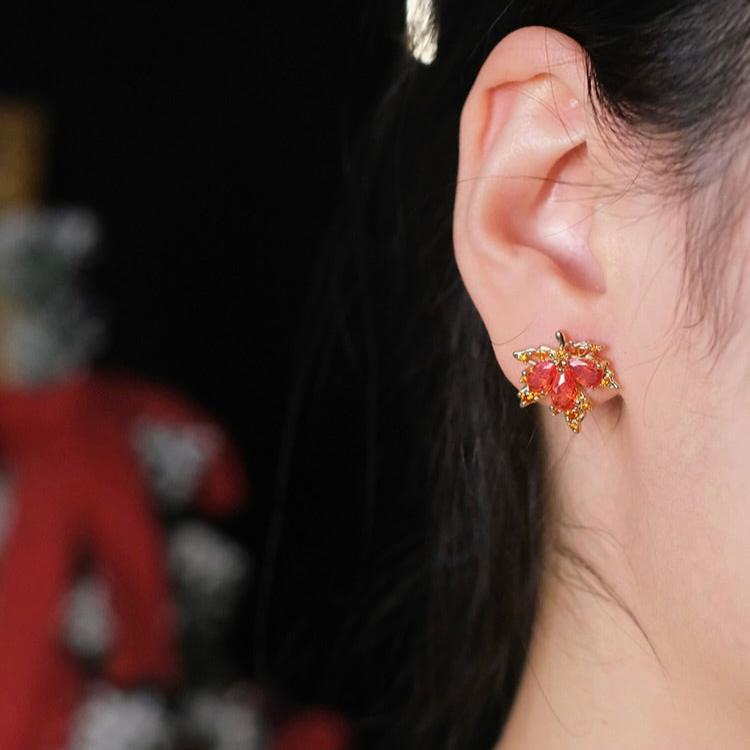 Maple Leaf Stud Earrings