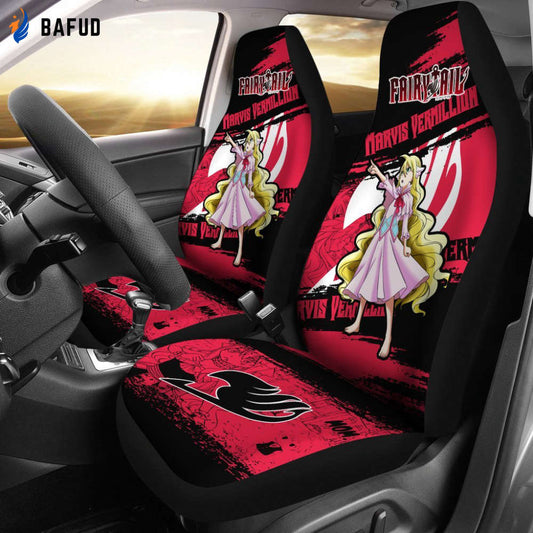 Marvis Vermillion Fairy Tail Car Seat Covers For Fan Gifts Custom Anime Car Accessories - Bafud