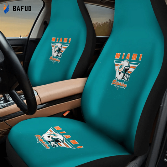 Miami Dolphins Logo 11 Car Seat Covers For Fan Gifts Gift For Fans - Bafud