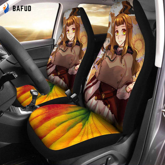 Minosa Black Clover Car Seat Covers For Fan Gifts - Bafud