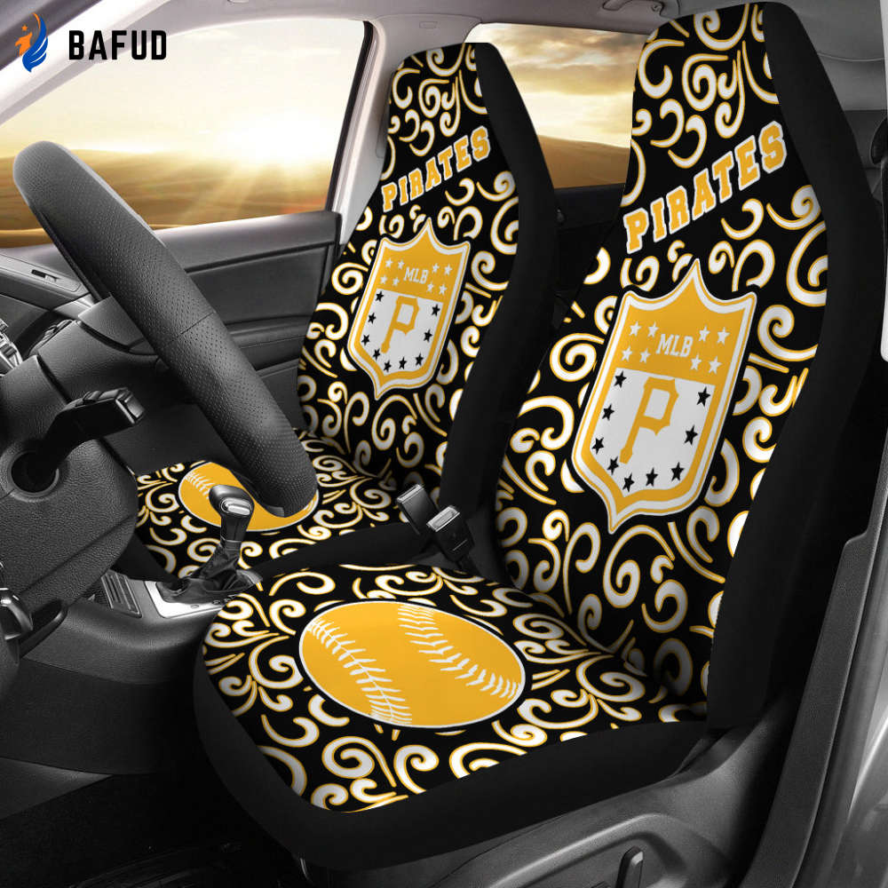 MLB Pittsburgh Pirates Car Seat Covers - Black Fan Gifts - Bafud