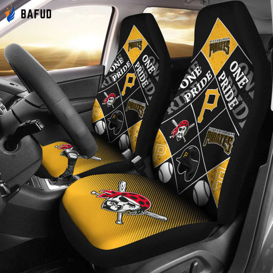 Pittsburgh Pirates Pride Flag Car Seat Covers - Perfect Fan Gift! - Bafud