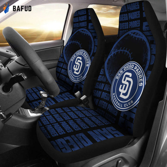MLB San Diego Padres Car Seat Covers For Fan Gifts Game Day Travel Comfort - Bafud