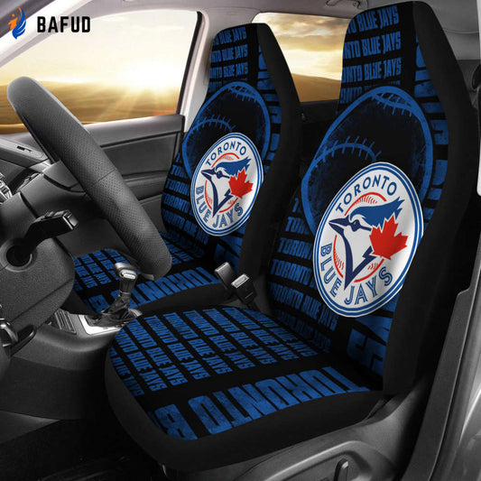MLB Toronto Blue Jays Car Seat Covers For Fan Gifts Sporty Victory Upholstery - Bafud