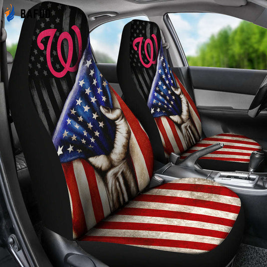 Show Your Team Spirit with MLB Washington Nationals Car Seat Covers - Perfect Fan Gift! - Bafud