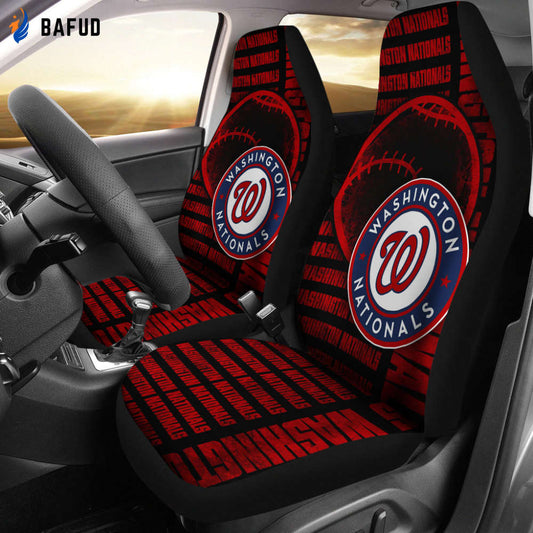 MLB Washington Nationals Car Seat Covers - Fan Gifts by Champion Auto Style - Bafud