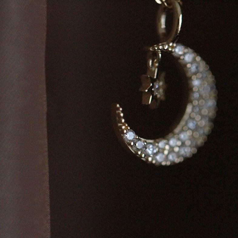 Moon and Star Necklace