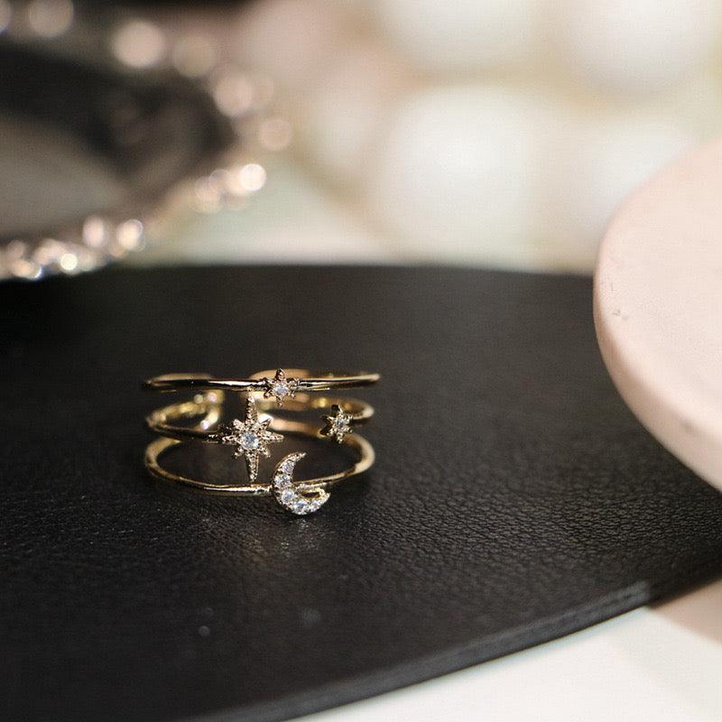 [Sample Sale] Moon and Star Ring - Eloisa